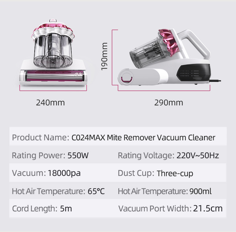C024MAX Intelligent Handheld Mite Removal Vacuum Cleaner for Mattress