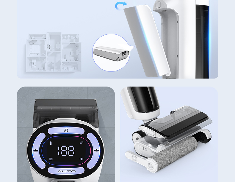T13 Wireless Wet And Dry Vacuum Cleaner With Mop For Home Cleaning